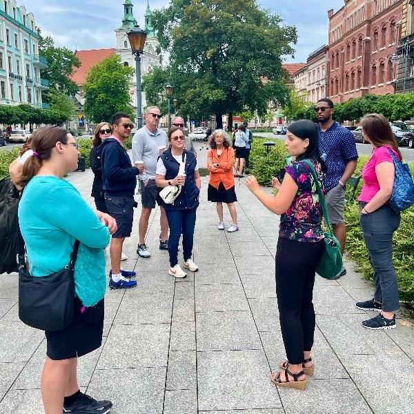 Students, faculty and guests of the GVSU EMBA tour Krakow on June 9, 2024.